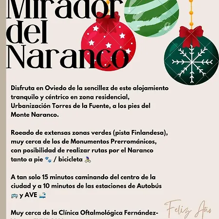 Atico Mirador Del Naranco, Parking Gratuito, Wifi, Zona Residencial Apartment Oviédo